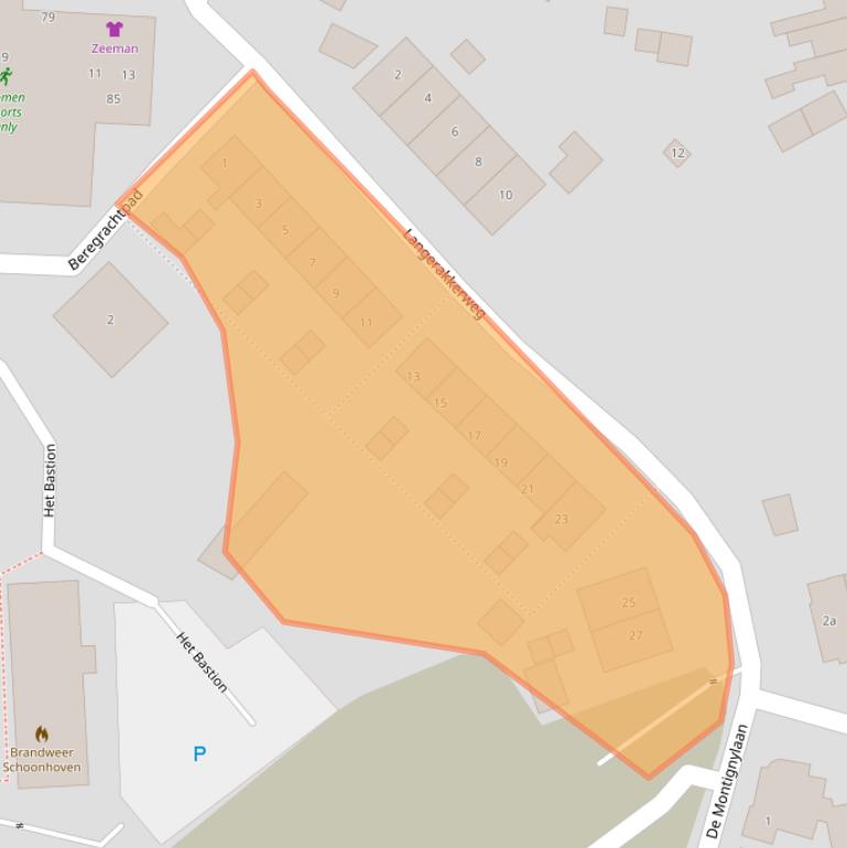 Kaart van postcodegebied 2871AL.