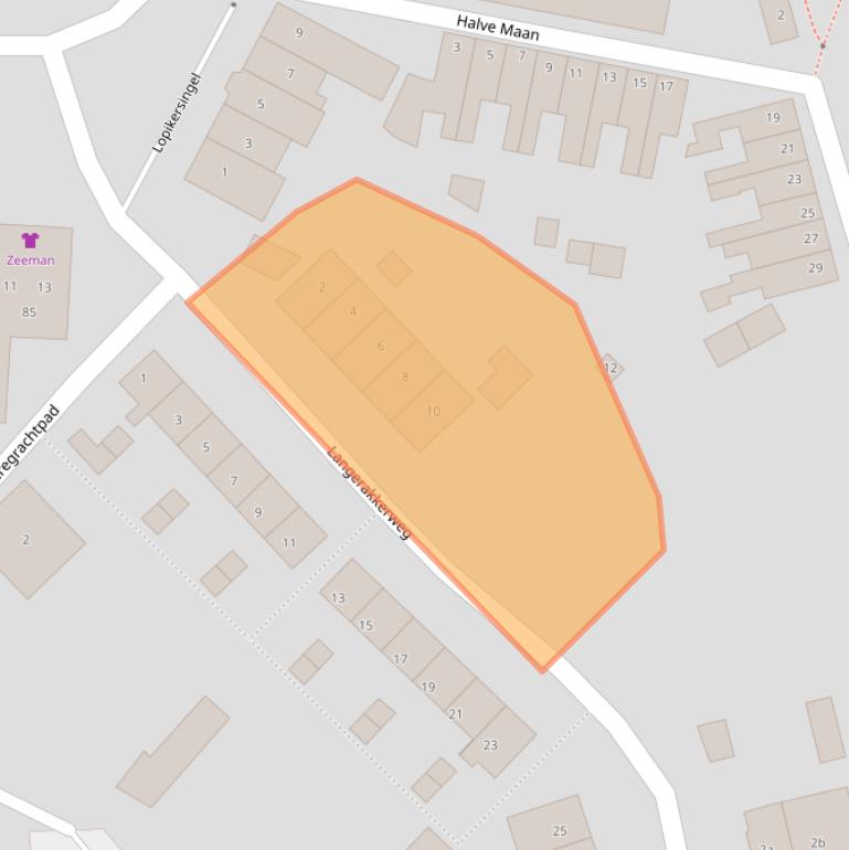 Kaart van postcodegebied 2871AM.