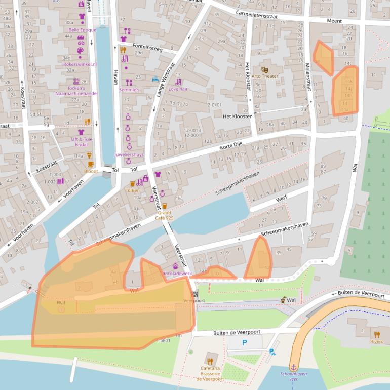 Kaart van postcodegebied 2871BA.