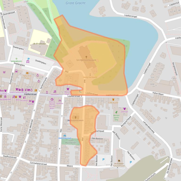 Kaart van postcodegebied 2871BC.