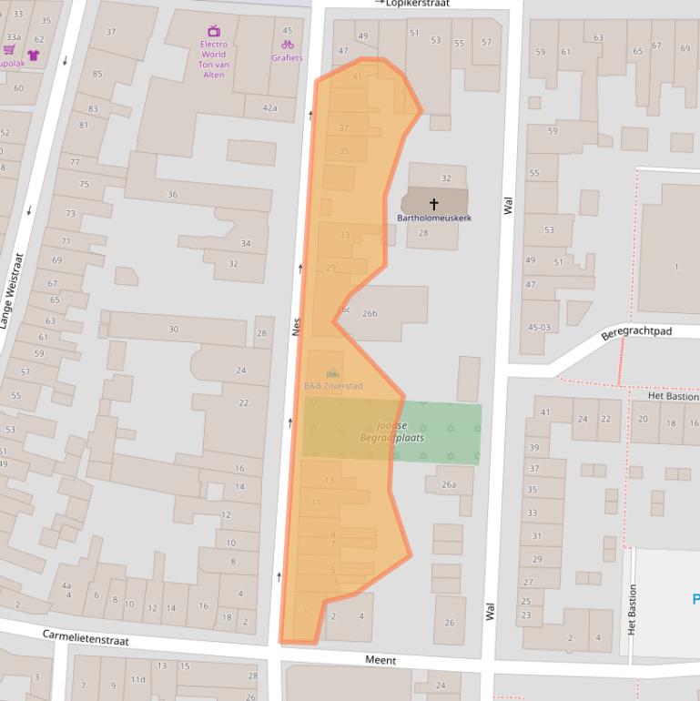 Kaart van postcodegebied 2871BD.