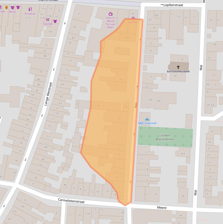 Kaart van postcodegebied 2871BE.