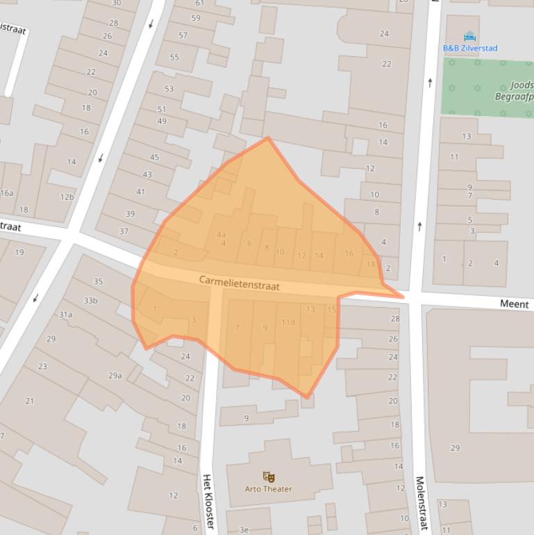 Kaart van postcodegebied 2871BH.