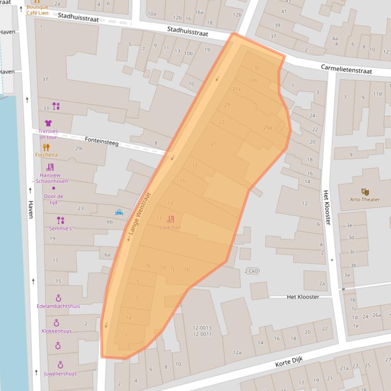 Kaart van postcodegebied 2871BK.