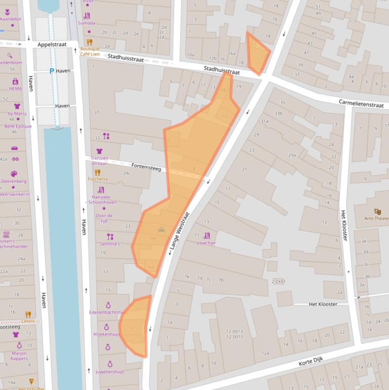 Kaart van postcodegebied 2871BM.