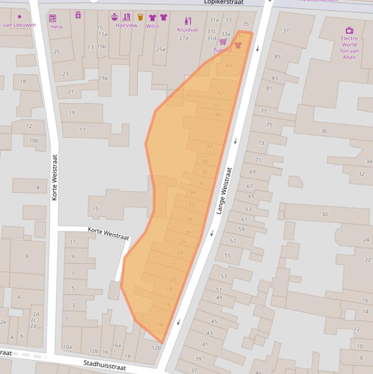 Kaart van postcodegebied 2871BN.