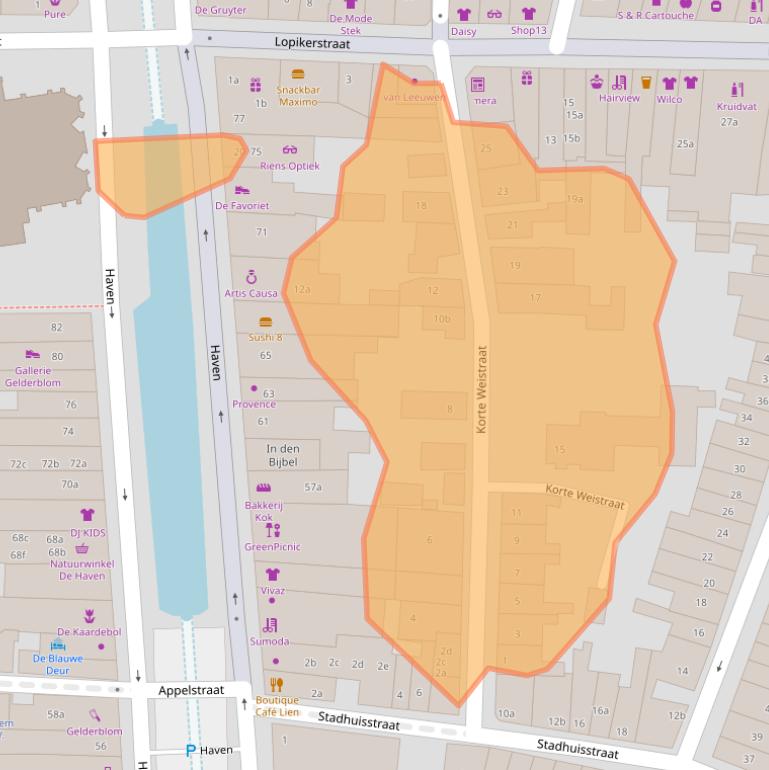 Kaart van postcodegebied 2871BP.