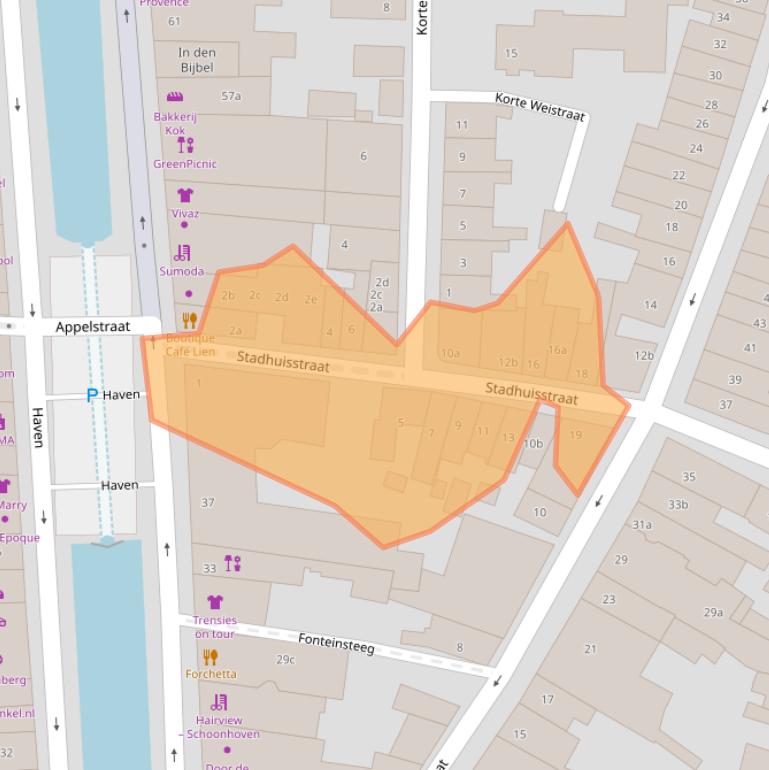 Kaart van postcodegebied 2871BR.