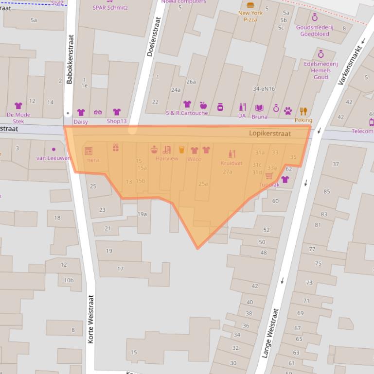 Kaart van postcodegebied 2871BT.