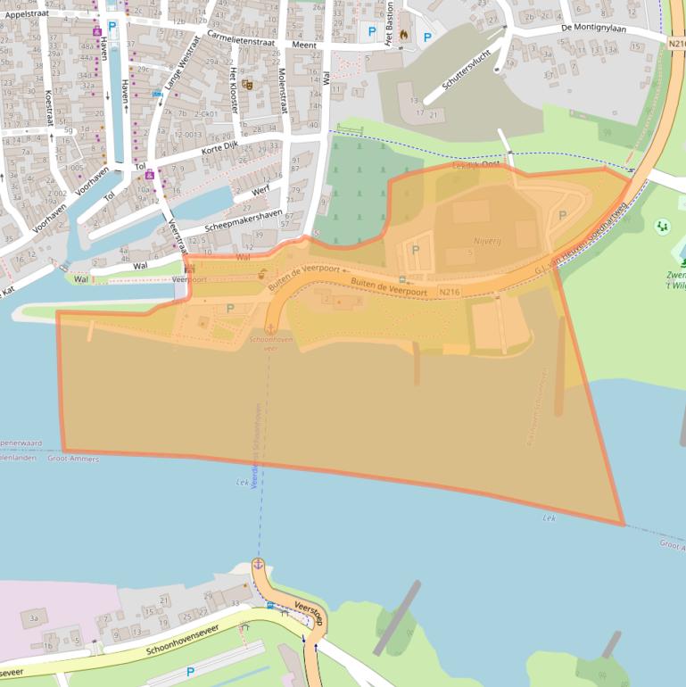 Kaart van postcodegebied 2871CC.