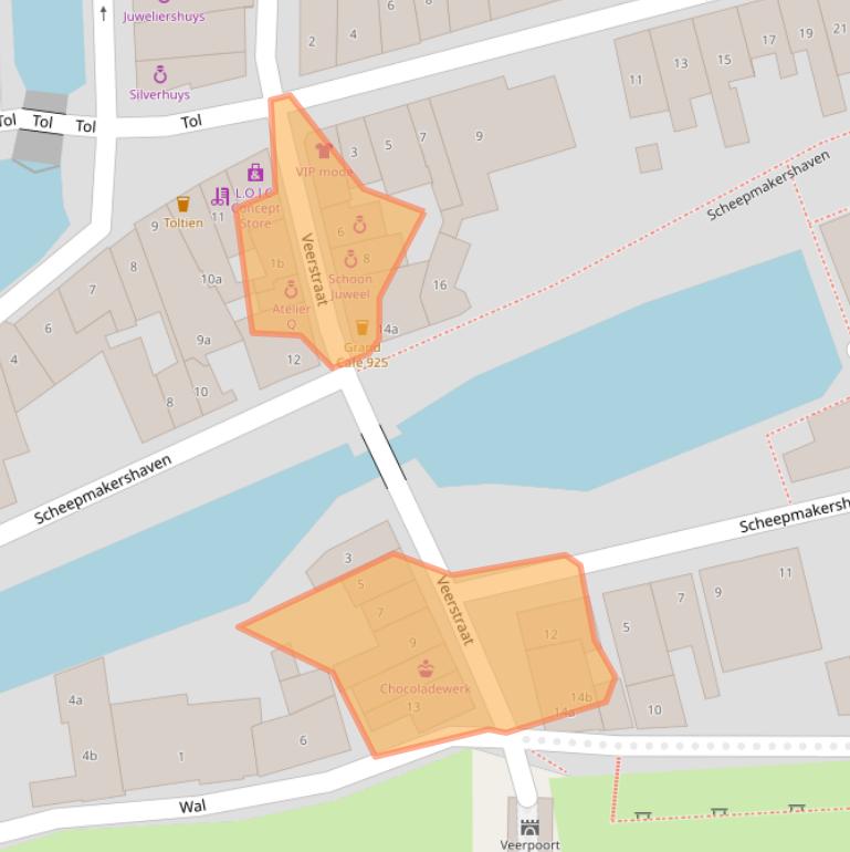 Kaart van postcodegebied 2871CD.