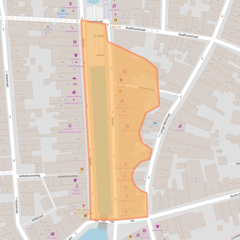 Kaart van postcodegebied 2871CK.