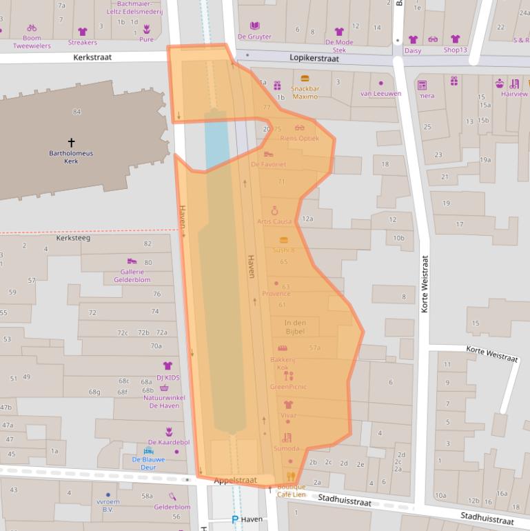 Kaart van postcodegebied 2871CL.