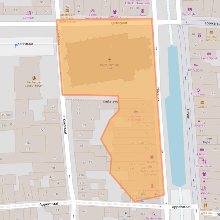 Kaart van postcodegebied 2871CR.