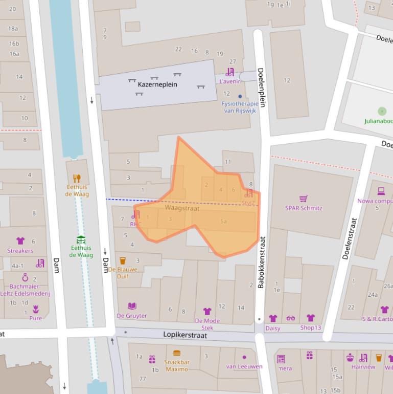 Kaart van postcodegebied 2871CT.