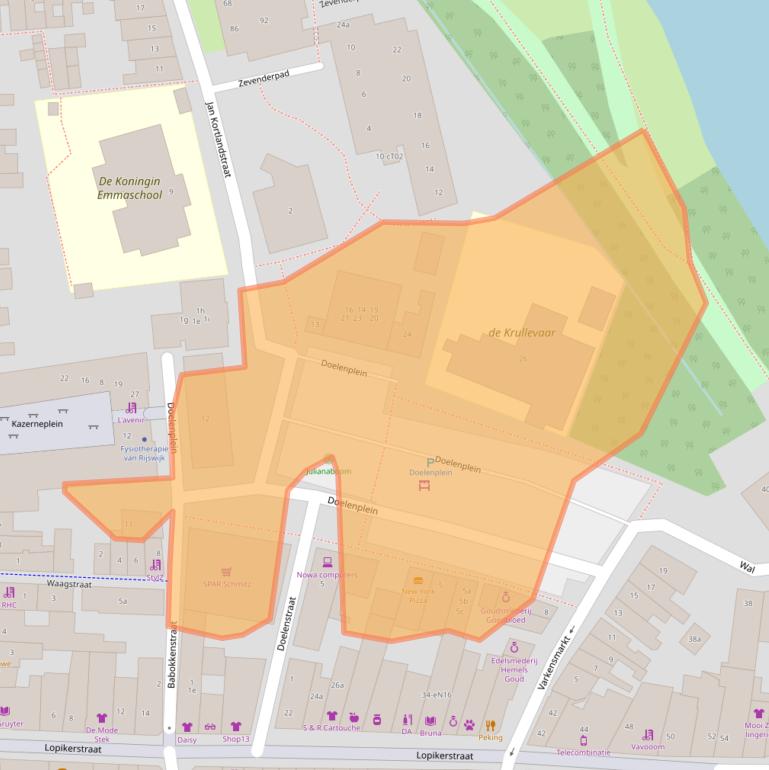 Kaart van postcodegebied 2871CV.