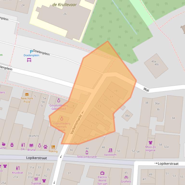 Kaart van postcodegebied 2871CX.