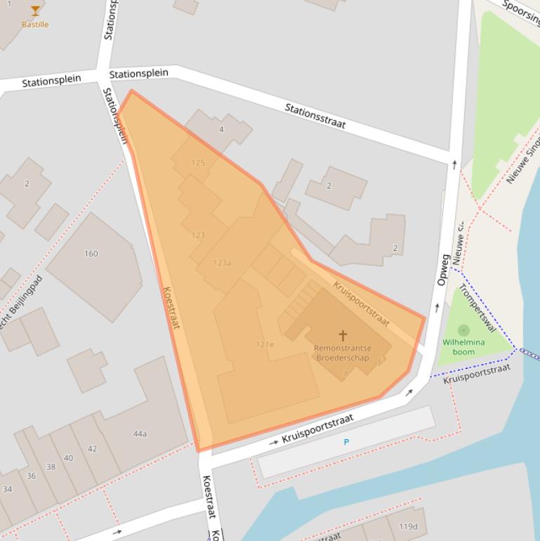 Kaart van postcodegebied 2871DK.