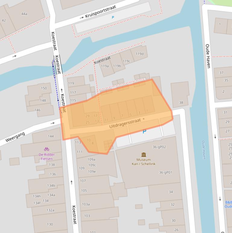 Kaart van postcodegebied 2871DL.