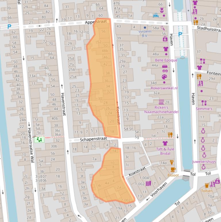 Kaart van postcodegebied 2871DR.