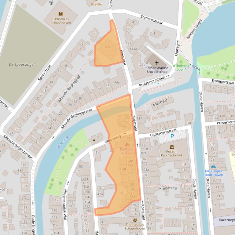 Kaart van postcodegebied 2871DT.