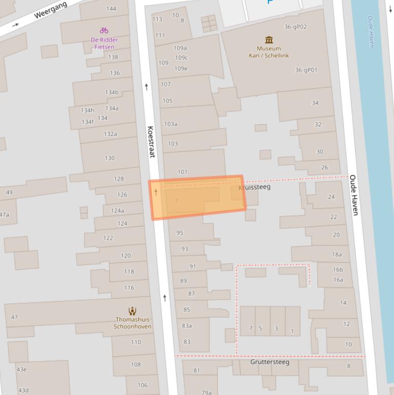 Kaart van postcodegebied 2871DV.