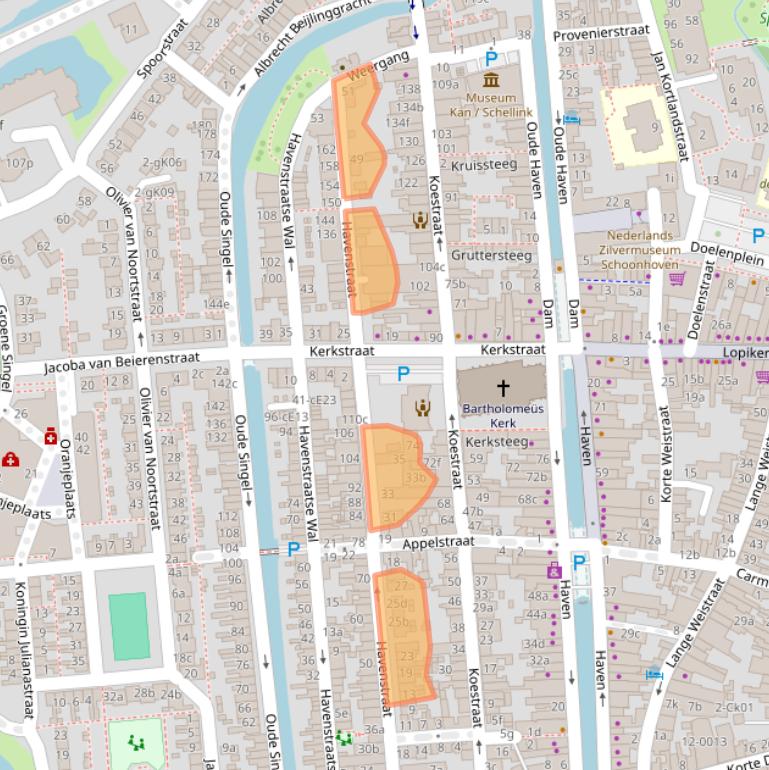 Kaart van postcodegebied 2871DX.