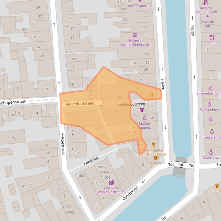 Kaart van postcodegebied 2871EJ.