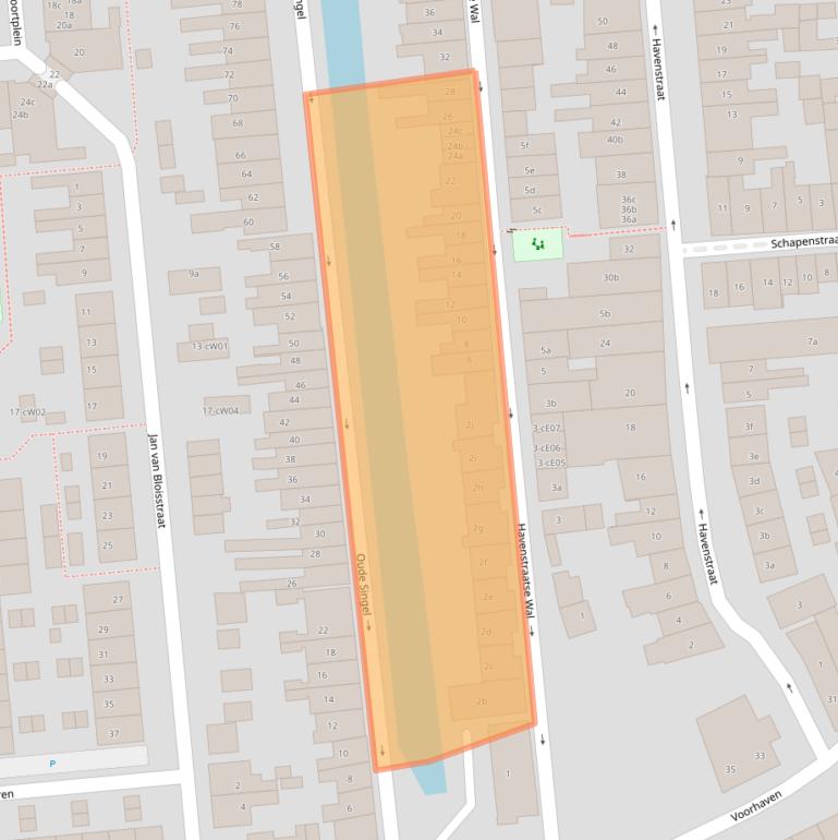 Kaart van postcodegebied 2871EP.