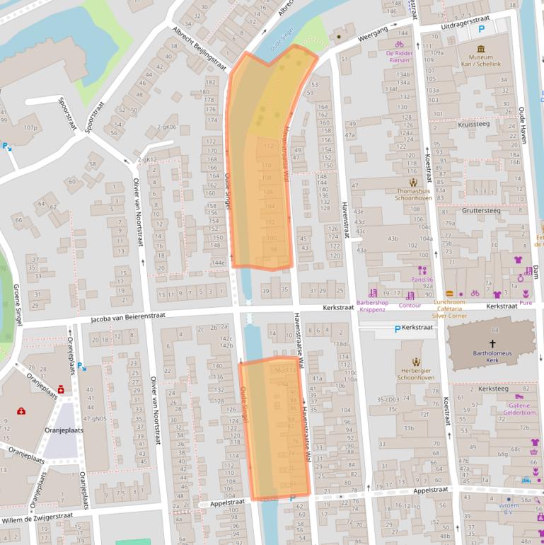 Kaart van postcodegebied 2871ES.