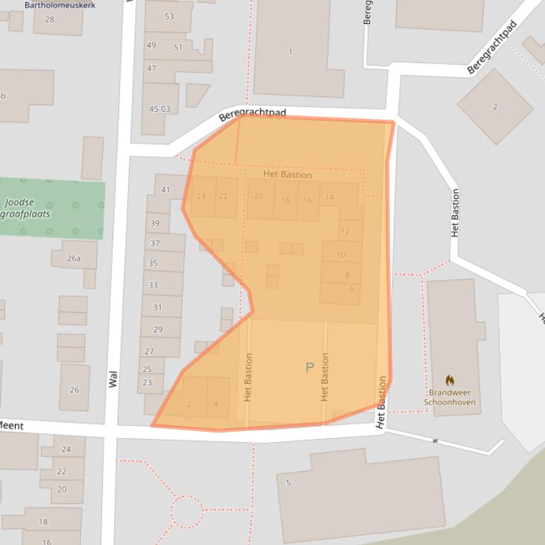 Kaart van postcodegebied 2871ET.