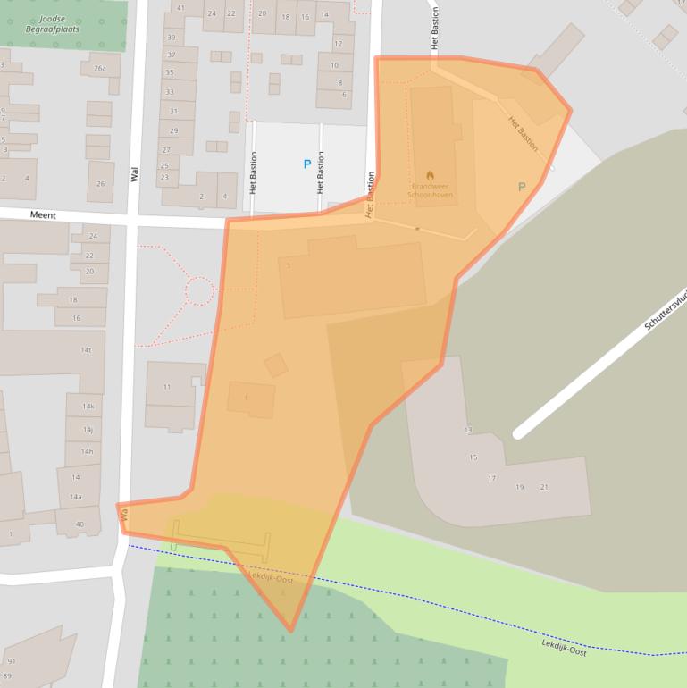 Kaart van postcodegebied 2871EV.