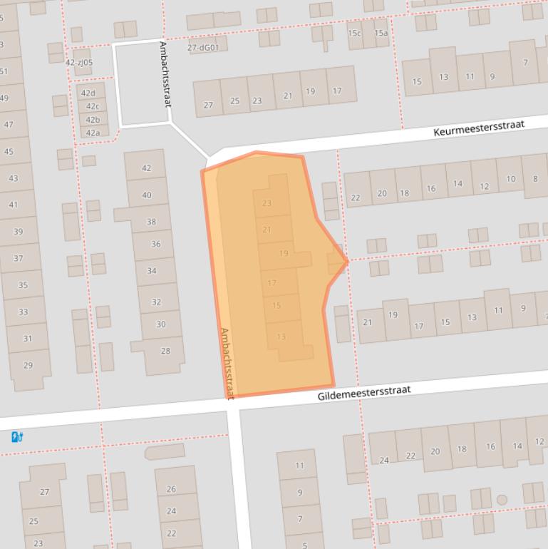 Kaart van postcodegebied 2871GH.