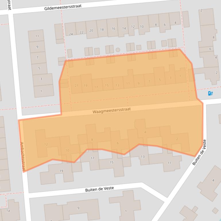 Kaart van postcodegebied 2871GK.