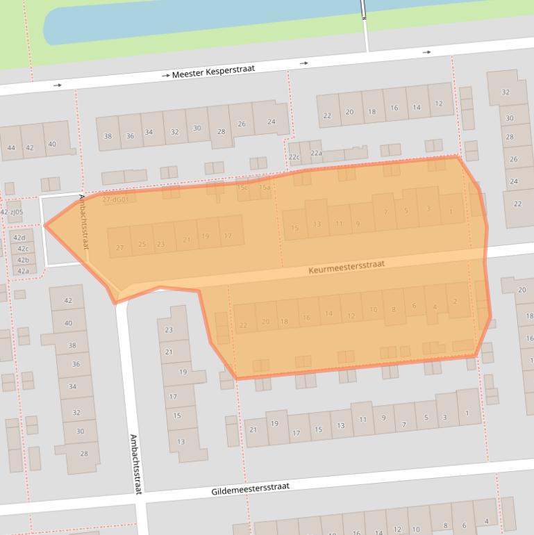 Kaart van postcodegebied 2871GM.