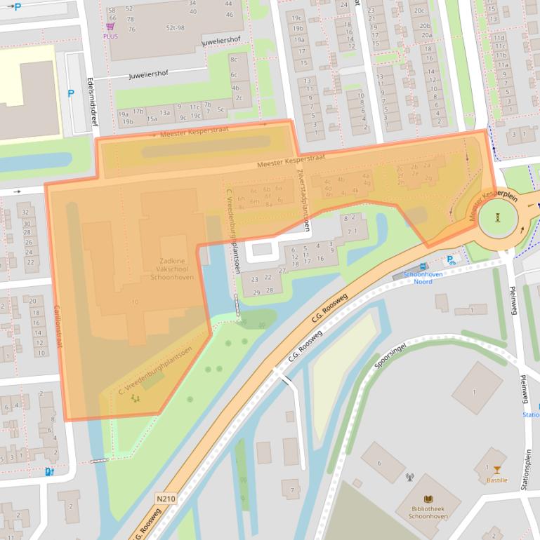 Kaart van postcodegebied 2871GS.