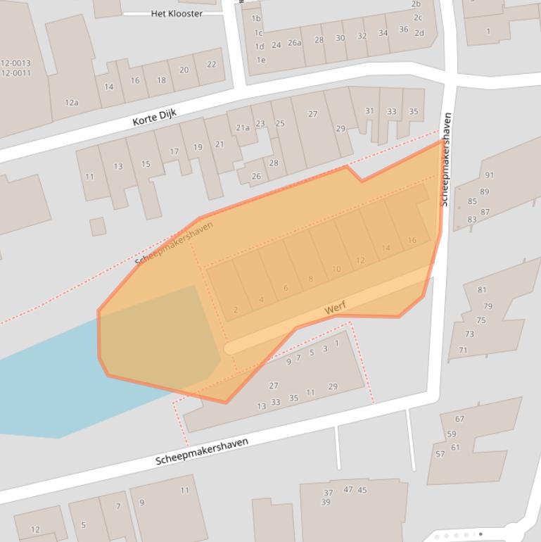 Kaart van postcodegebied 2871GV.