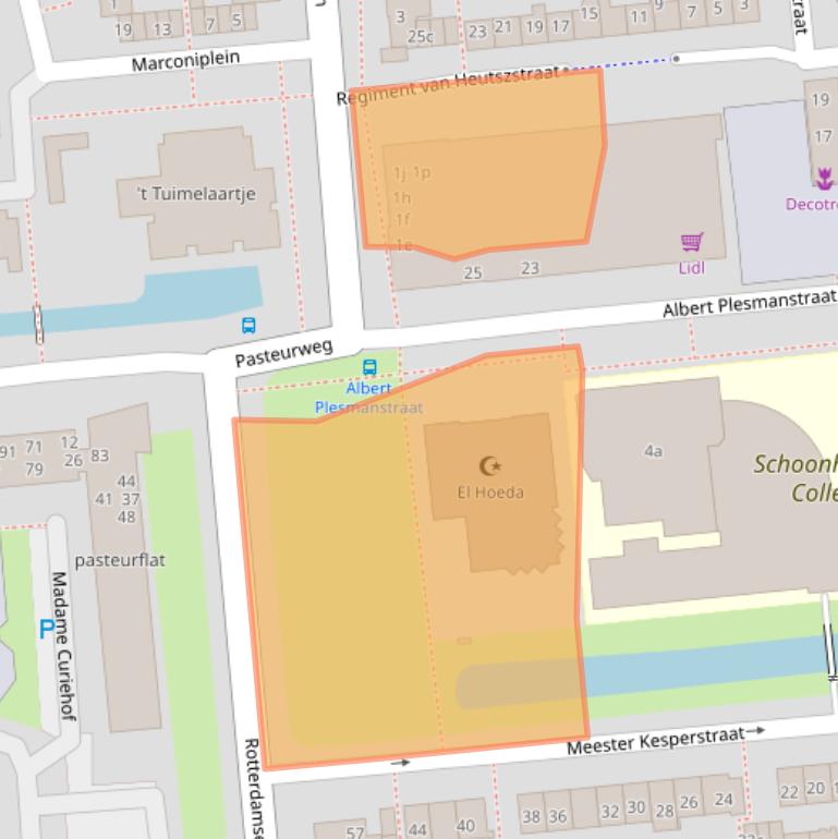 Kaart van postcodegebied 2871HA.