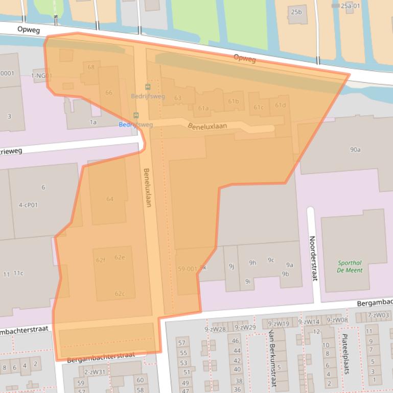 Kaart van postcodegebied 2871HE.