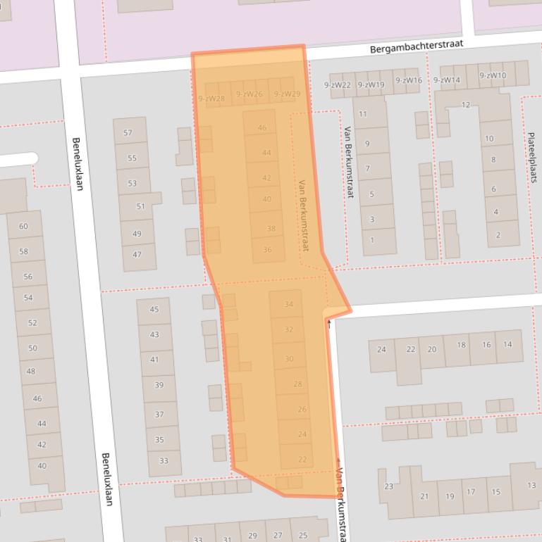 Kaart van postcodegebied 2871HS.