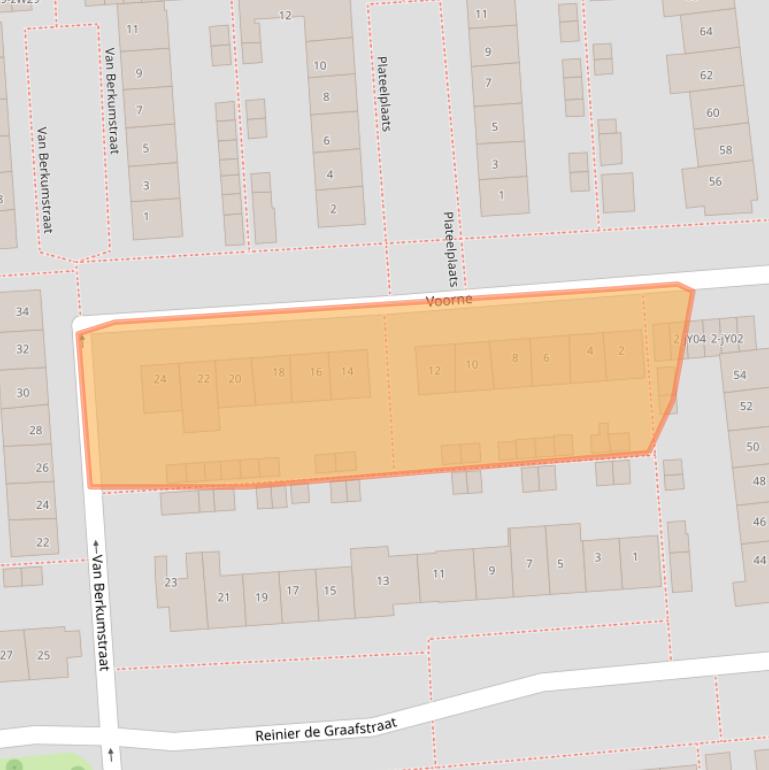 Kaart van postcodegebied 2871HZ.