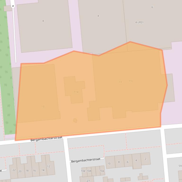 Kaart van postcodegebied 2871JC.