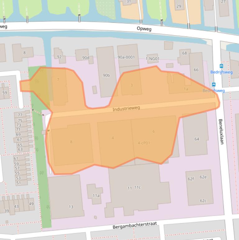 Kaart van postcodegebied 2871JE.