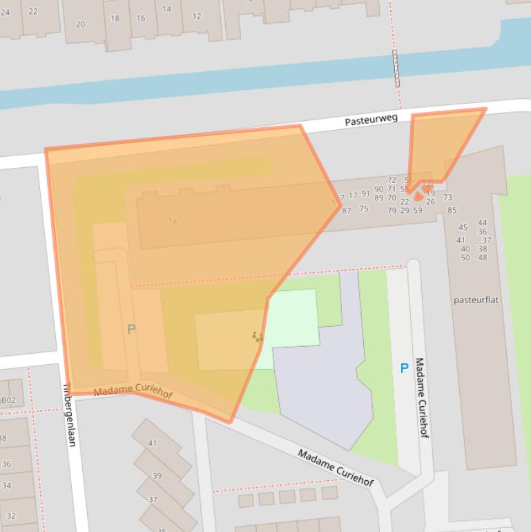 Kaart van postcodegebied 2871JH.