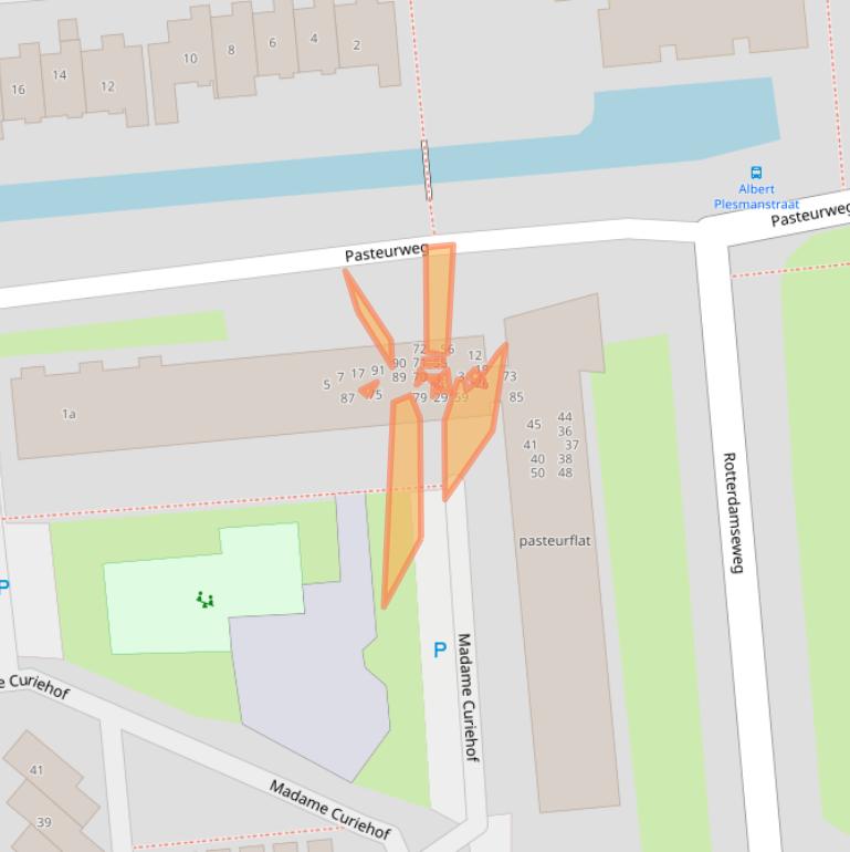 Kaart van postcodegebied 2871JL.