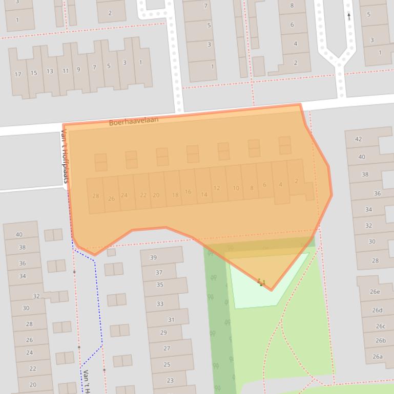 Kaart van postcodegebied 2871KK.