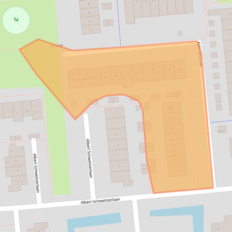 Kaart van postcodegebied 2871KP.