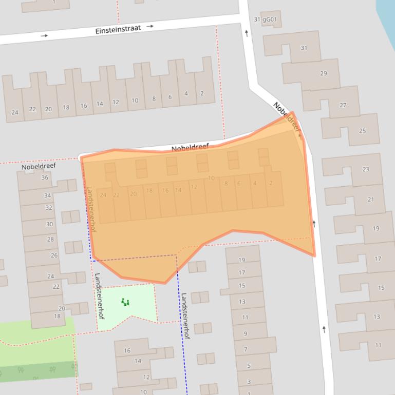 Kaart van postcodegebied 2871LA.