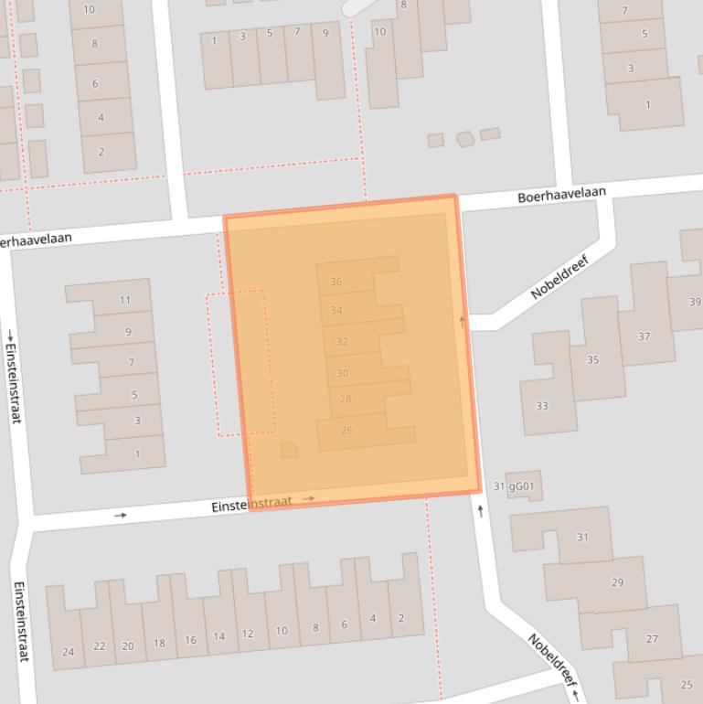 Kaart van postcodegebied 2871LB.