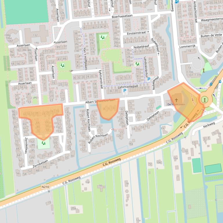 Kaart van postcodegebied 2871LD.